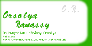 orsolya nanassy business card